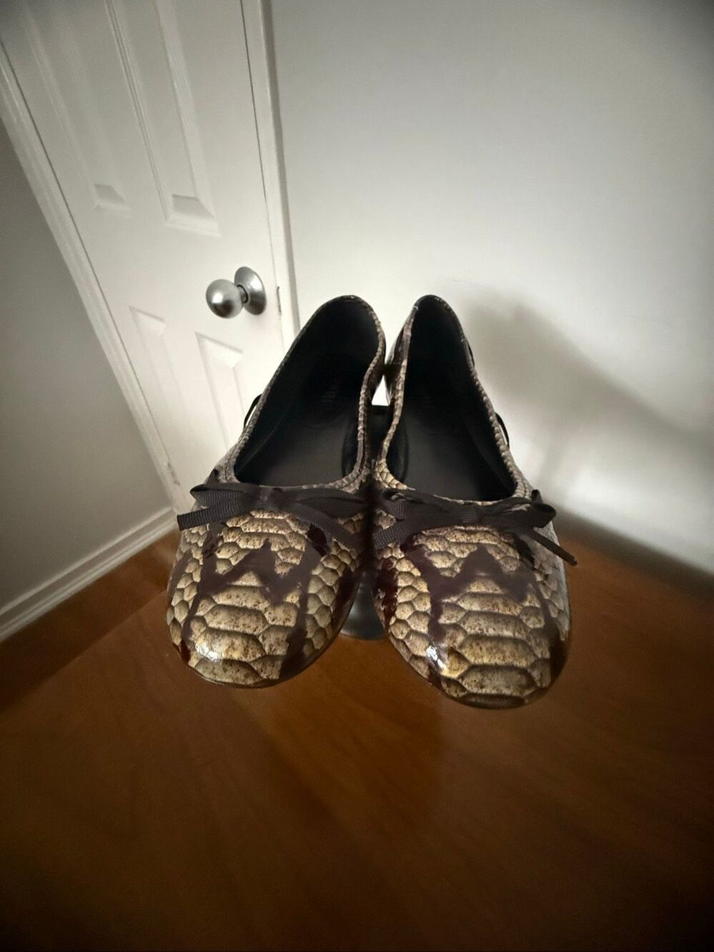 Vaneli Flats Shoes Women's Snake Print Slip On Shoes